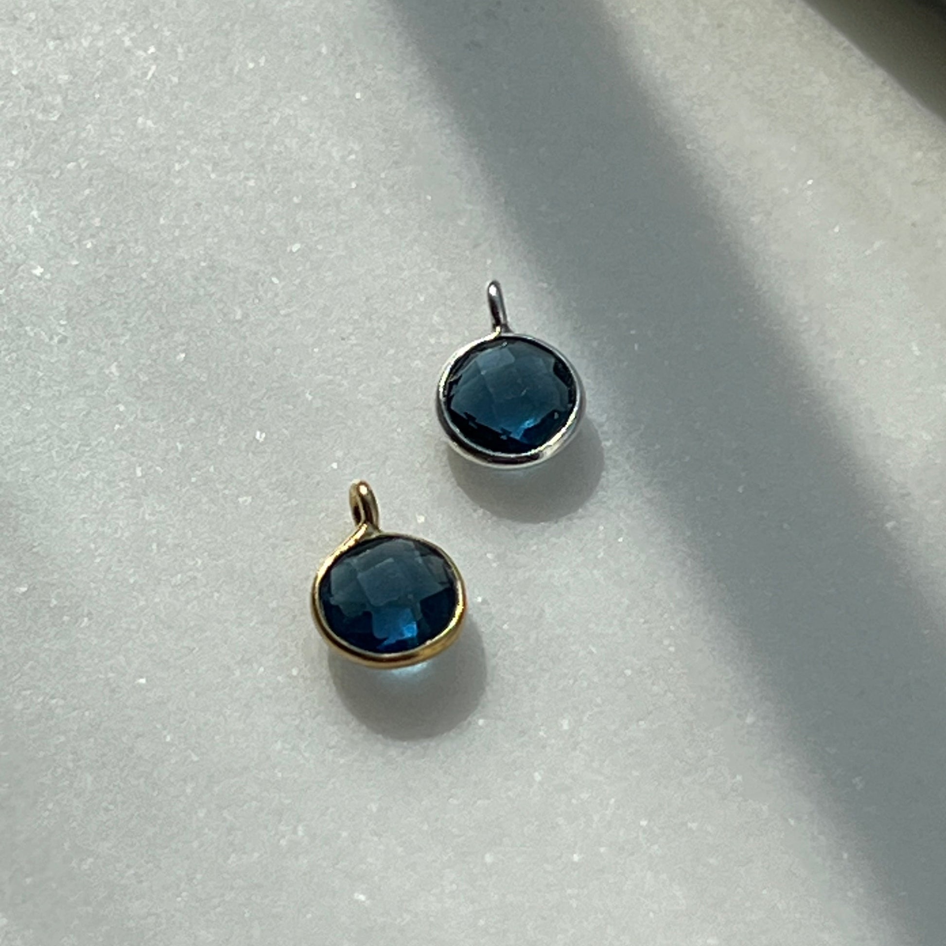 Blue sapphire September birthstone charm