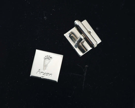 Custom engraved cufflinks keepsake gift for men