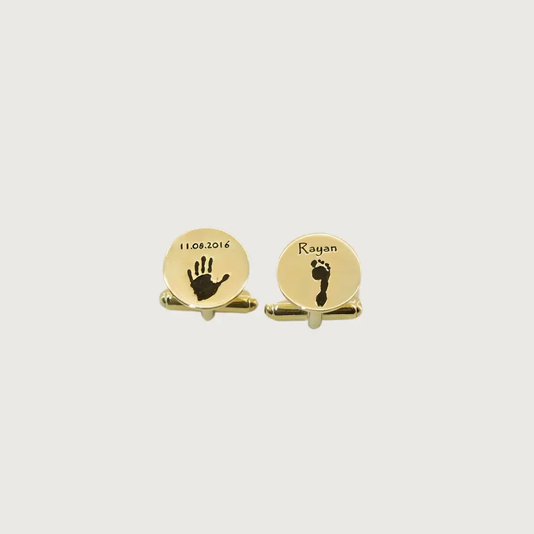 Personalized cufflinks keepsake gift for fathers