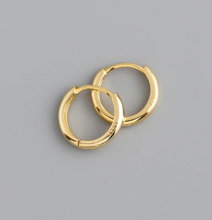 Rosie hoops, classic 18k gold plated earrings by Chapters of JOY