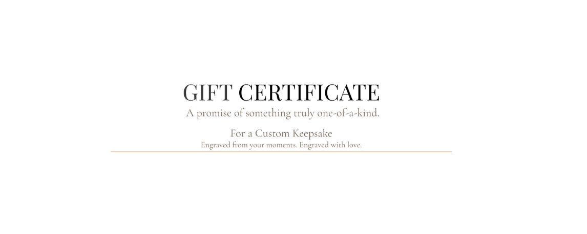 Personalized Jewelry Gift Card — A Custom Keepsake of Their Choosing