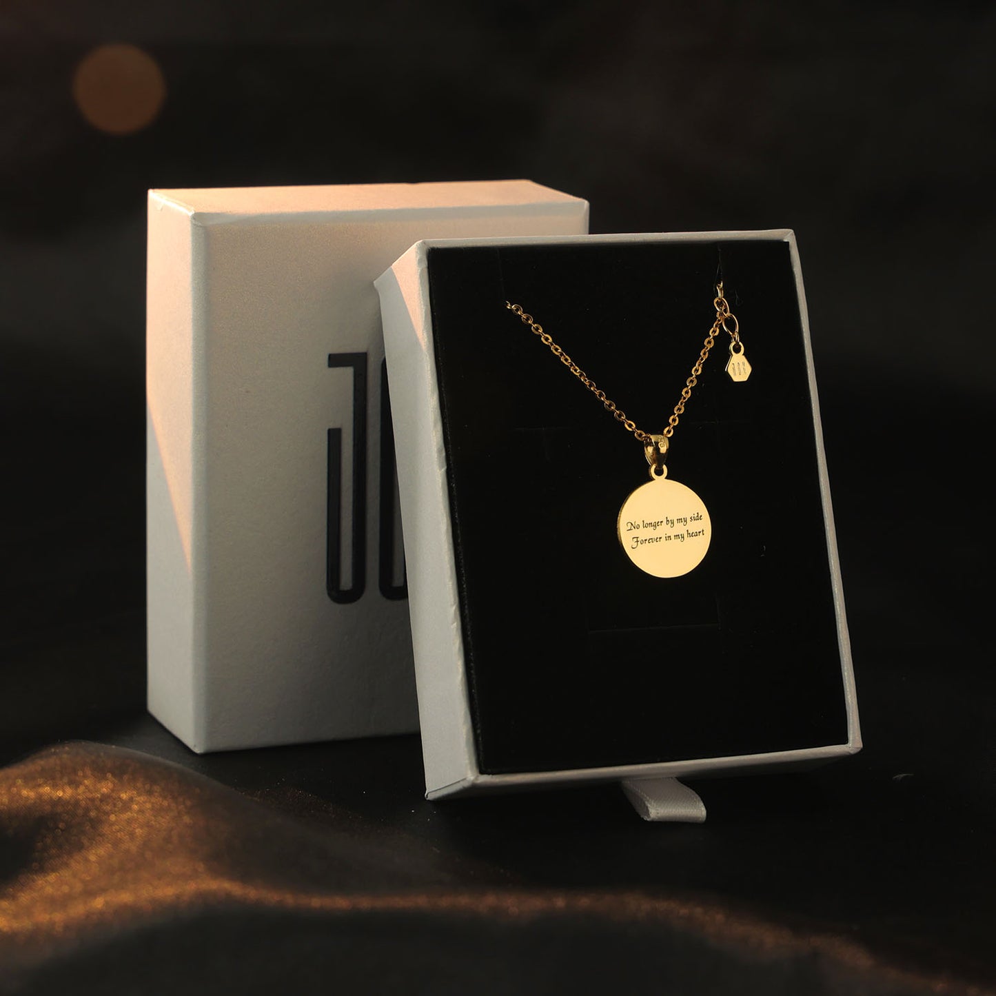Custom paw print pendant with name and date engraving in the back, The Bailey Necklace.