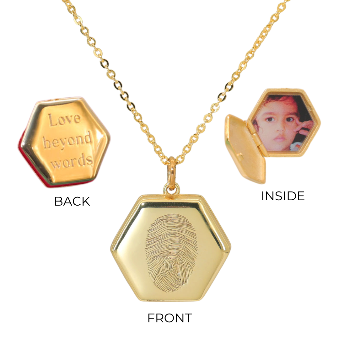 Maelle Locket – Engraved Message (Font)
