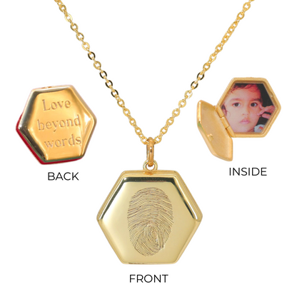 Maelle Locket – Engraved Message (Font)