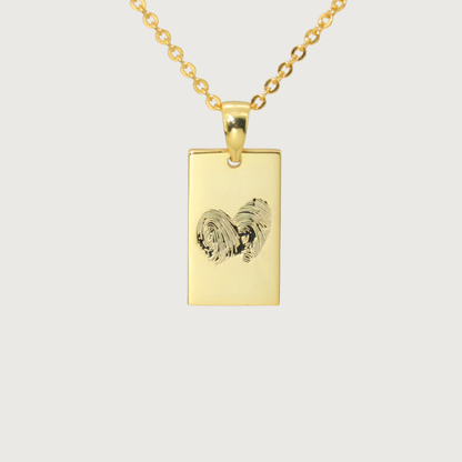 Gold heart pendant engraved with two fingerprints — personalized keepsake jewelry by Chapters of Joy