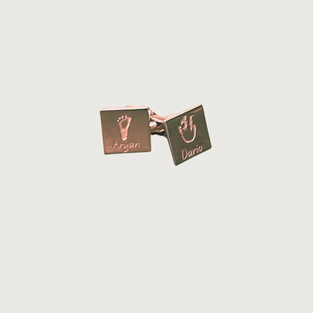 Leo Cufflinks — Chapters of Joy personalized jewelry in Rose gold