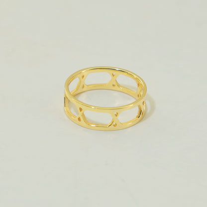 Personalized Roman numeral ring – anniversary or wedding keepsake. diplaying number 10 X