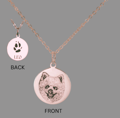 Personalized pet keepsake necklace for dog lovers