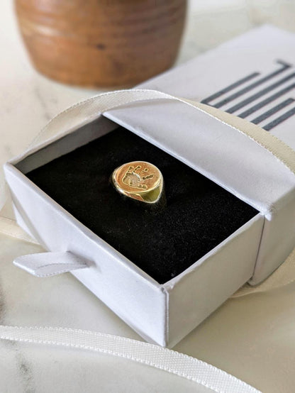 Custom signet ring with handprint – unique keepsake gift