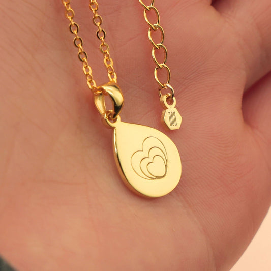 Triana Pendant – meaningful three hearts design in silver, rose gold and gold